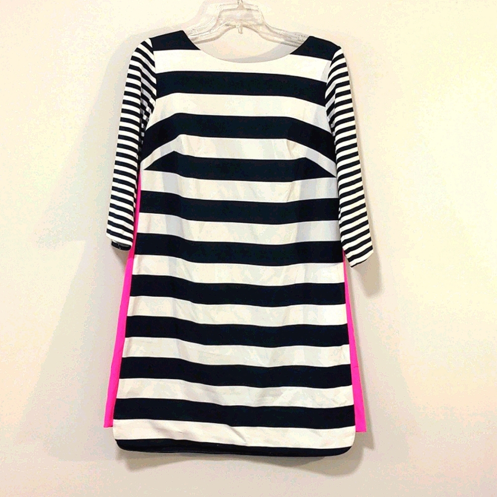Eliza J Stripe Hot Pink Color Pop Sheath Dress